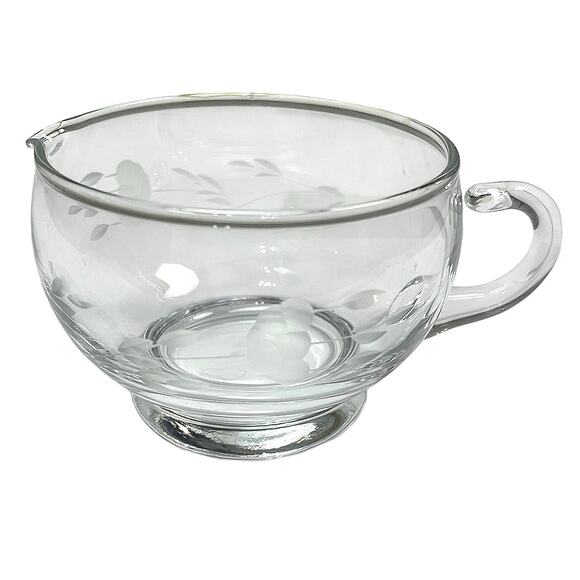 EUC - Vintage Princess House Etched Sugar-Creamer Set - Picture 2 of 3